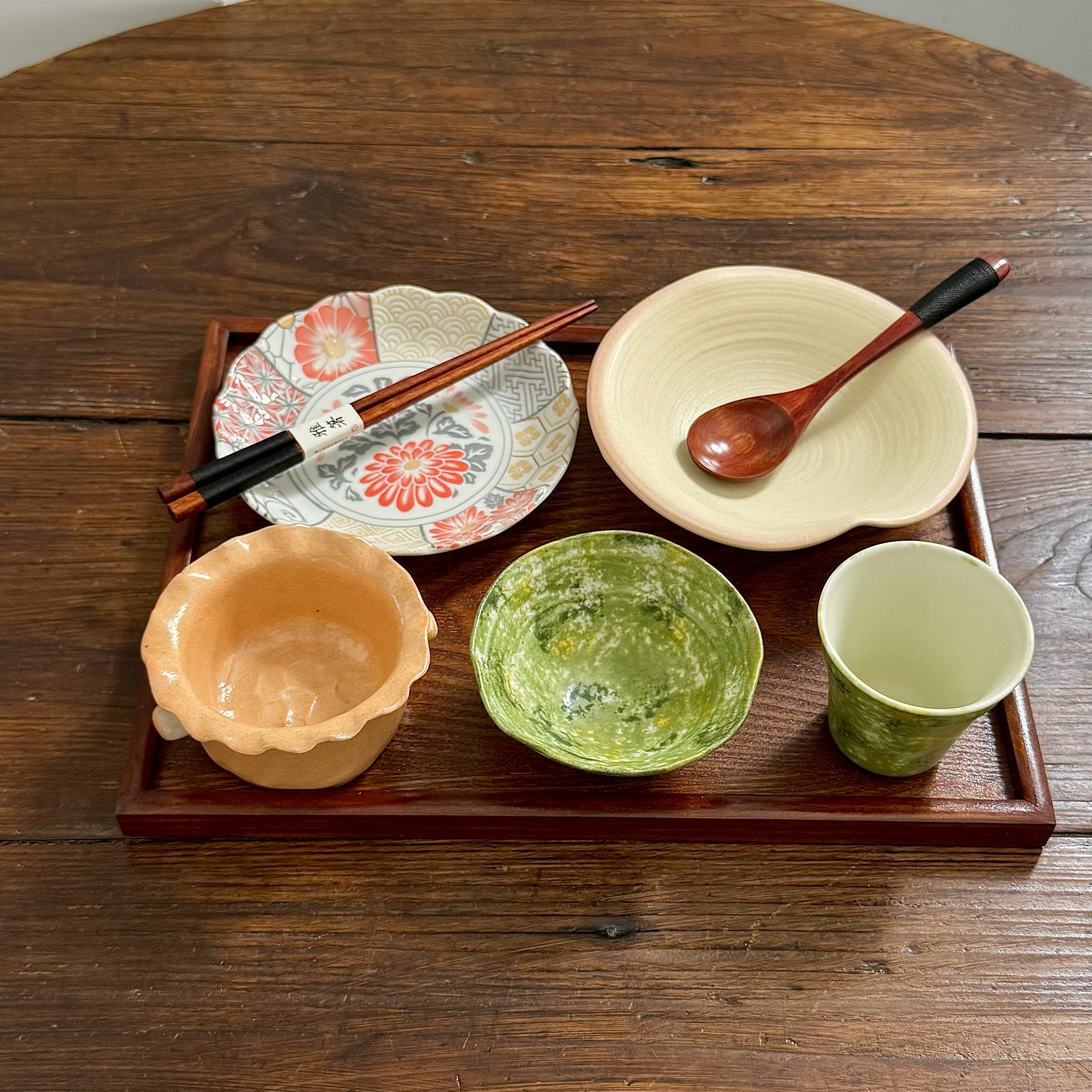 漫生活老板娘 釉间春日 日式春日一人食餐具套装家用碗盘碗碟餐厅