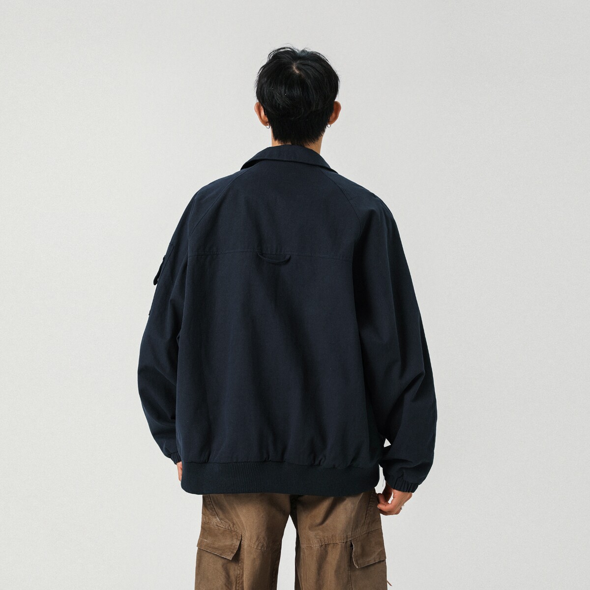 白墙日系复古工装徽章夹克外套男宽松大码XZ1015-1-JK6683P108,男装夹克,星座1015-1