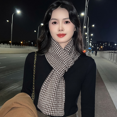 100%羊毛双面小围巾秋冬保暖