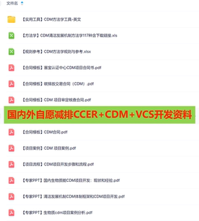 碳达峰碳中和国内外自愿减排CCER+CDM+VCS开发资料案例pdd