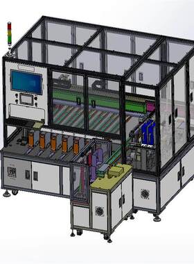 全自动18650电池分选机 X2913  3D图纸 机械设计素材 SW模型