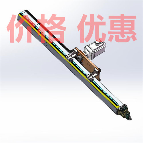 三轴齿轮齿条牛头桁架机械手X26403D图纸机械设计素材SW模型