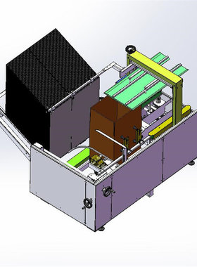气缸自动开箱机 标准版 X2715 3D图纸 机械设计素材 SW模型