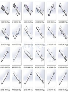 丝杆直线模组滑台案例31项合集A635 3D图纸 机械设计素材 SW模型