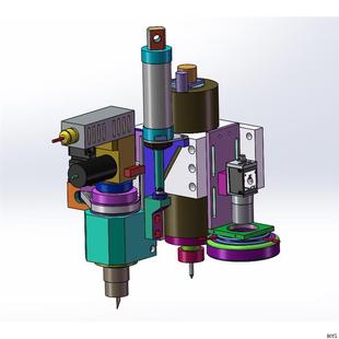 自动化参考素材CAD 3D机械图 震动刀主轴组件 X1161