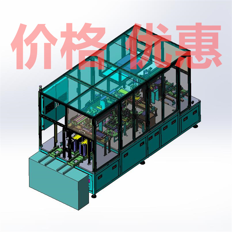 方型锂电池撕膜机X26733D图纸机械设计素材SW模型