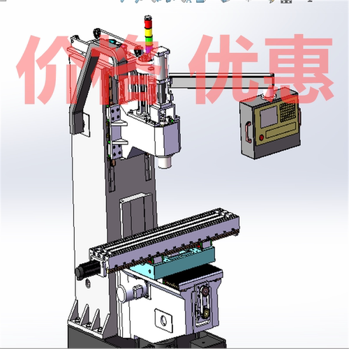 数控炮塔加工中心3D图纸X3282非标自动化机械3D素材