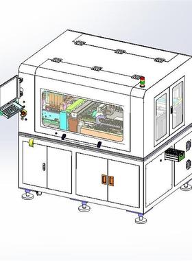 3C零件摆盘供料多轴吸盘分料站 X2964  3D图纸 机械设计素材 SCAD