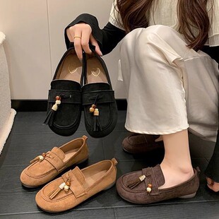 大码女鞋41到43特舒适加宽勃肯鞋子巨好看乐福鞋不累脚平底单鞋女
