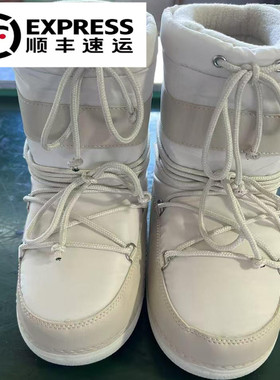 MOOT BOOT月亮靴女士系带雪地靴80D1402760L002保暖防水防滑棉鞋