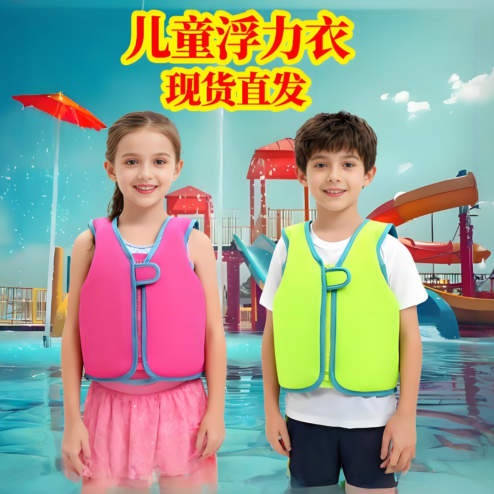 儿童浮力衣游泳马甲漂流大浮力