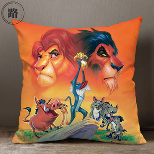 狮子王辛巴周边同款卡通抱枕头来图定制午睡靠垫含枕芯手办礼物