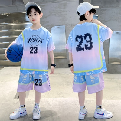 男童夏装篮球服夏季运动套装球衣