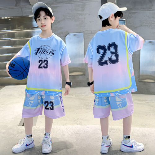 男童夏装篮球服夏季运动套装球衣