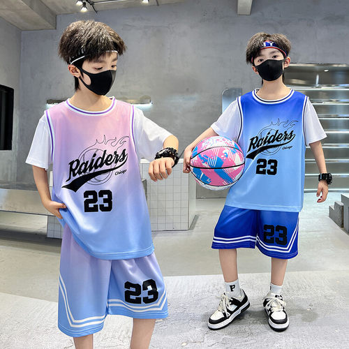 儿童篮球服夏季套装速干短袖队服