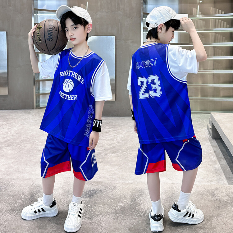 儿童篮球服男童23号球衣夏季套装小学生中大童运动训练速干两件套