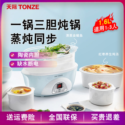 天际电炖盅隔水炖家用胆2人BB煲