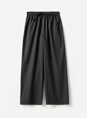 茉莉雅集弹力棉廓形牛筋腰阔腿裤WKZ06171