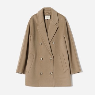 茉莉雅集拍卖级110支羊毛羊绒双面呢大衣女 WDY05012