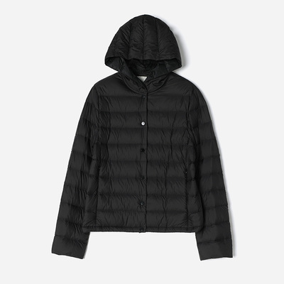 茉莉雅集轻便保暖短款可追溯95白鹅绒连帽长袖羽绒服WYR07034