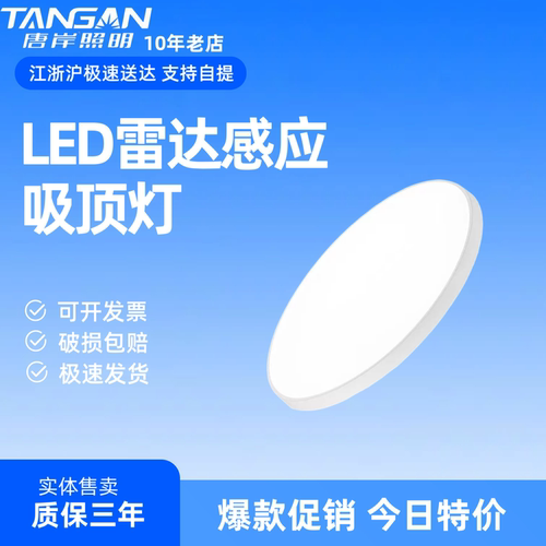 雷达感应LED吸顶灯通道走道楼梯