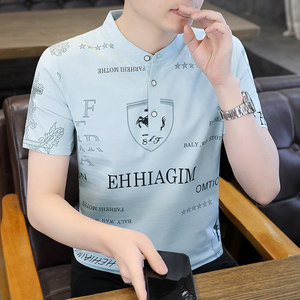 84112-P35春秋新款短袖T恤男休闲打底衫男士修身衫商务休闲图片