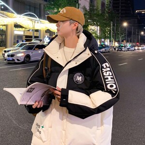 79003-P235羽绒服男士2024冬季新款短款连帽时尚休闲百搭保暖外套图片