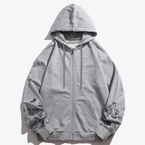 得物二开GSY9915-特P55卫衣外套男潮牌纯棉宽松休闲连帽拉链开衫，男装卫衣，电商D310B