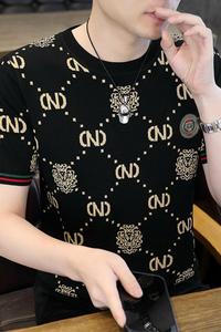 7965-P60 春秋新款短袖毛衣T恤男休闲打底衫图片