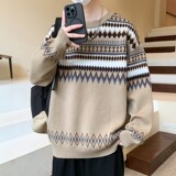 84728-P65秋冬休闲圆领毛衣男针织打底衫，男装针织衫/毛衣，电商D310B