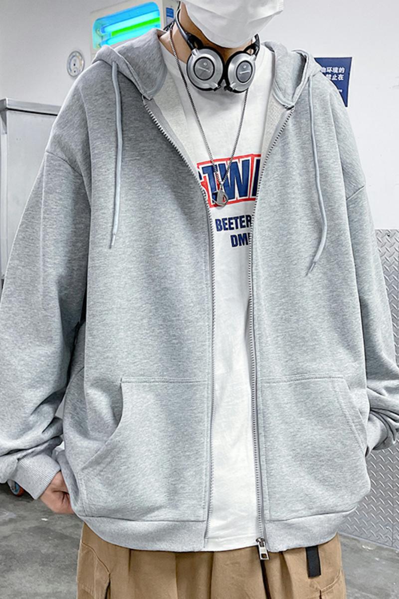 现货光板二开GSY9916-特P33开衫卫衣男士春秋款宽松休闲连帽男生,男装卫衣,电商D310B