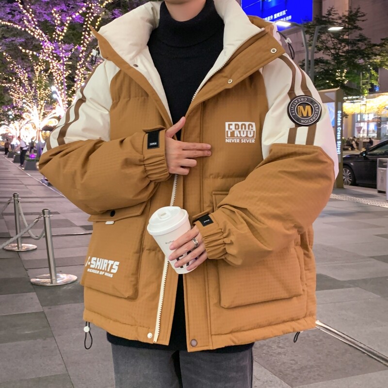 79001-P230羽绒服男冬季潮牌连帽冬装加厚白鸭绒外套石墨烯,男装羽绒服,电商D310B