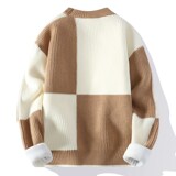 83930加绒-P65男士加绒毛衣潮流宽松加厚保暖打底线衣服针织衫男，男装针织衫/毛衣，电商D310B