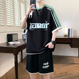 TZ24358-特P50夏季运动服套装男生潮牌青少年短袖短裤学生，男装T恤，电商D310B