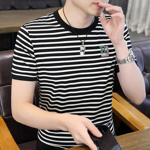 84158-P35夏季新款圆领T恤男短袖打底衫图片