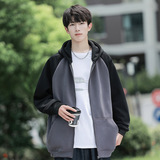 光板二开GSY967-特P36开衫卫衣男春秋款潮牌宽松连帽外套撞色，男装卫衣，电商D310B