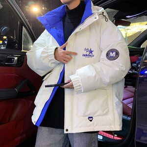 79005-P235情侣羽绒服男款冬季新款港风宽松ins面包服加厚外套图片