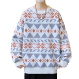 84720-P60秋冬休闲圆领毛衣男针织打底衫，男装针织衫/毛衣，电商D310B