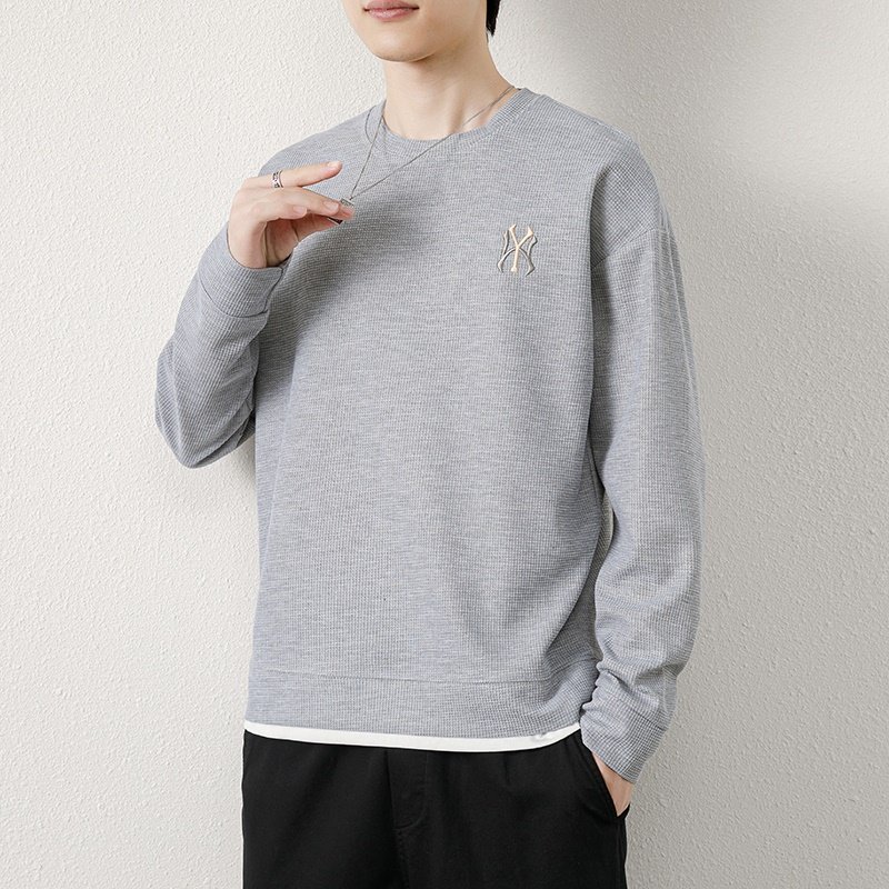 73812-P40卫衣男生春秋季圆领无帽大码衣服男装长袖早秋学生图片