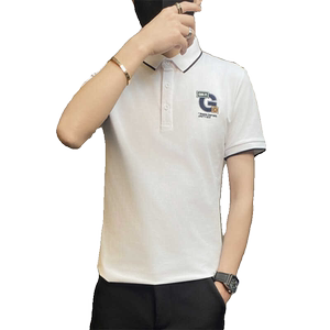PL032-特P40夏季男士短袖t恤纯棉珠地刺绣翻领Polo衫半袖男大码图片