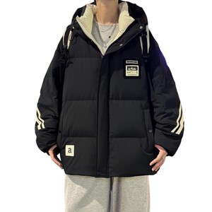 79007-特P25890白鸭绒情侣款连帽羽绒服男大码轻便冬季潮图片