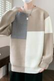 83587-P55秋冬新款休闲毛衣男长袖针织衫港风宽松毛衣打底衫，男装针织衫/毛衣，电商D310B