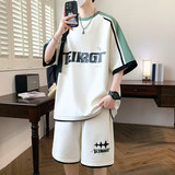 TZ24358-特P50夏季运动服套装男生潮牌青少年短袖短裤学生，男装T恤，电商D310B