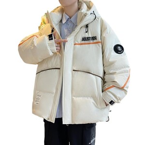 79009-特P258羽绒服男2024冬季新款韩版宽松潮流情侣连帽外套图片