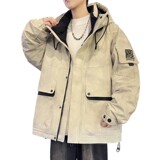 79010-特P268脏脏90白鸭绒羽绒服男士冬季装工装连帽羽绒外套，男装羽绒服，电商D310B
