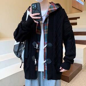 84879-P90秋冬休闲毛衣男针织开衫外套图片