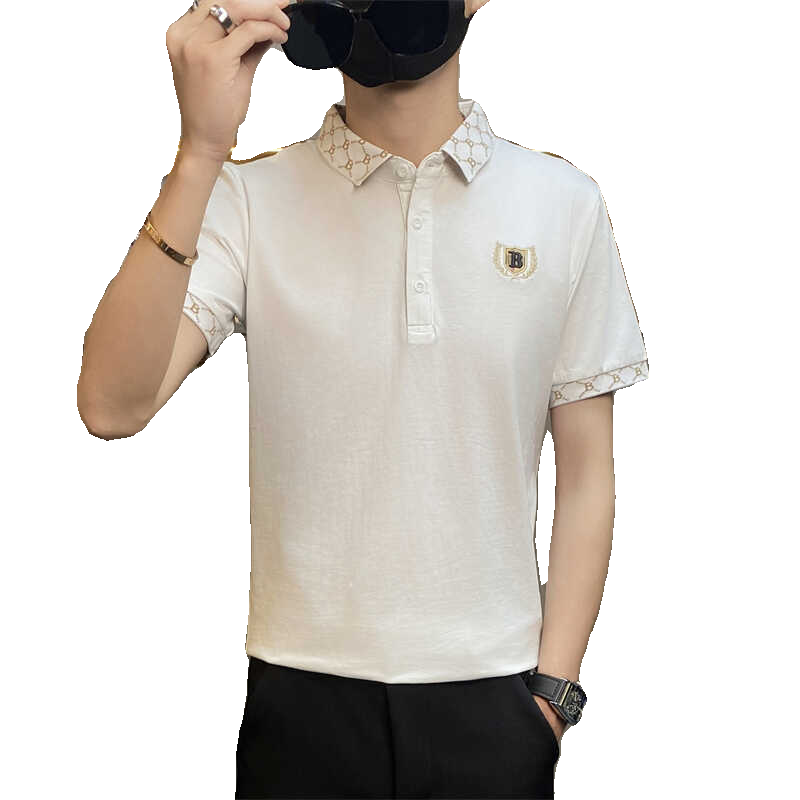PL3081-P40控65社会小伙修身翻领短袖体恤英伦男士休闲POLO衫夏季,男装Polo衫,电商D310B