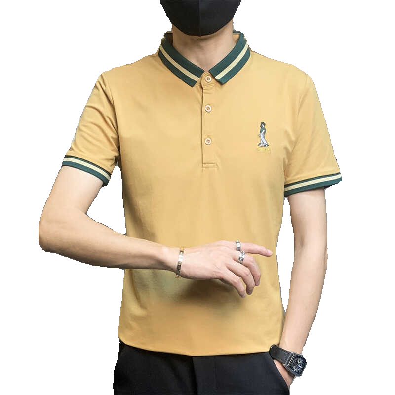 PL3067-特P35社会小伙翻领短袖t恤男潮牌衫韩版修身潮流,男装Polo衫,电商D310B