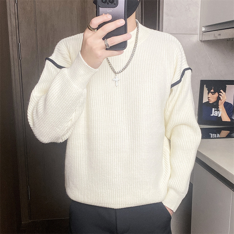 M8309-特P58毛衣男打底衫内搭线衣秋冬季新款痞帅气针织衫,男装针织衫/毛衣,电商D310B