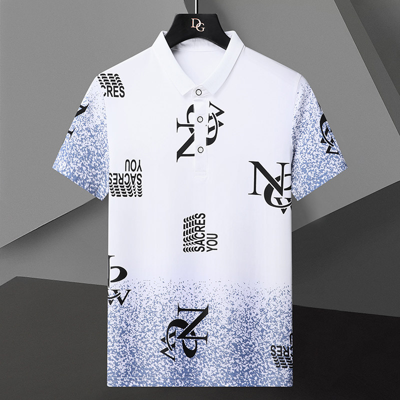 83026-P35年新款翻领T恤男休闲短袖青年修身POLO衫图片